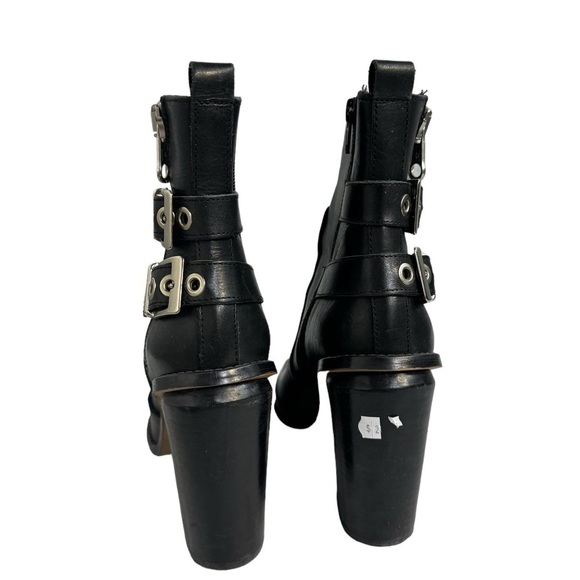 Open tow black Sixtyseven boots size EU 37 with silver details lather sole - Picture 2 of 4